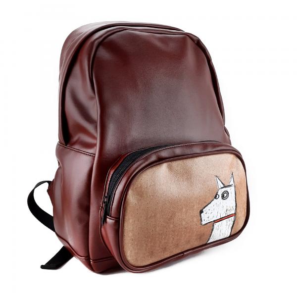 Köpek Baskılı Sırt Çantası