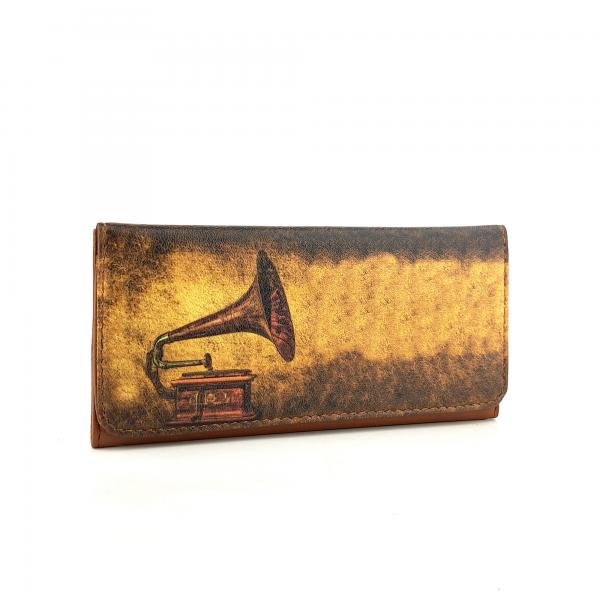 Perabags Retro Gramafon Baskılı Tütün Kesesi | Mıknatıslı ve Fermuarlı
