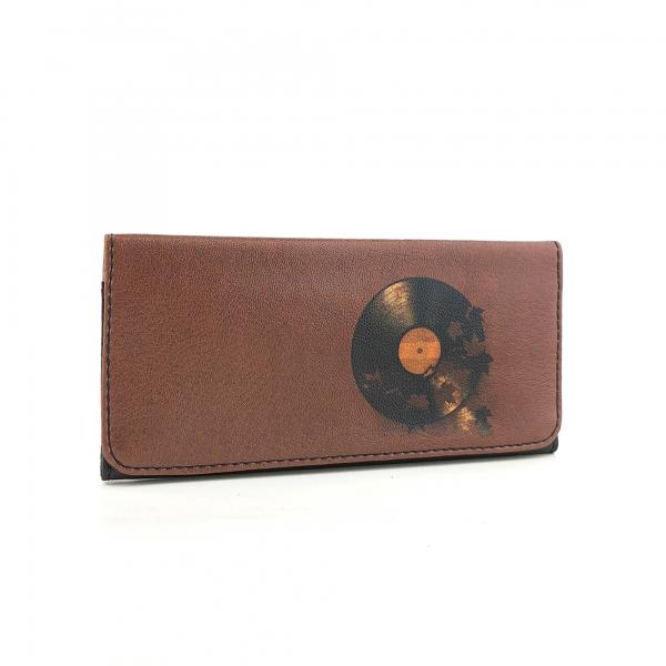 Perabags Retro LP Plak Baskılı Tütün Kesesi | Mıknatıslı ve Fermuarlı