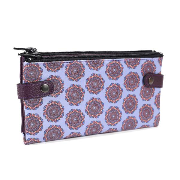 Mandala Etnik Baskılı Çıtçıtlı Tasarım Cüzdan